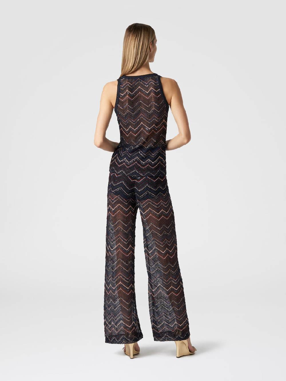 Missoni Pantaloni in maglia zig zag con lurex e paillettes Latest stili