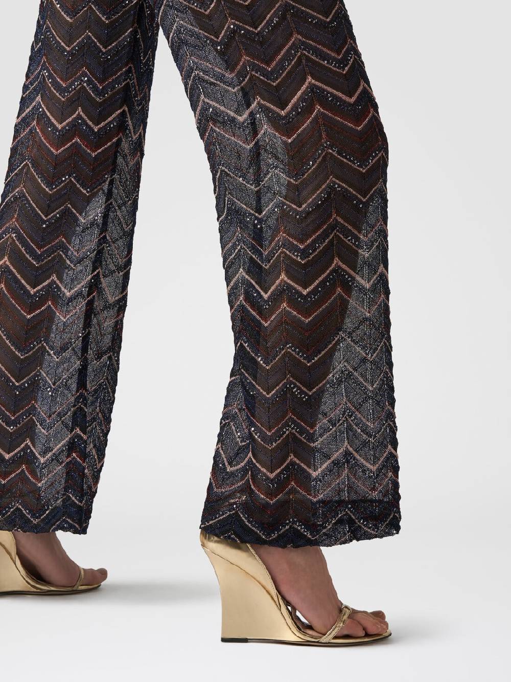 Missoni Pantaloni in maglia zig zag con lurex e paillettes Latest stili