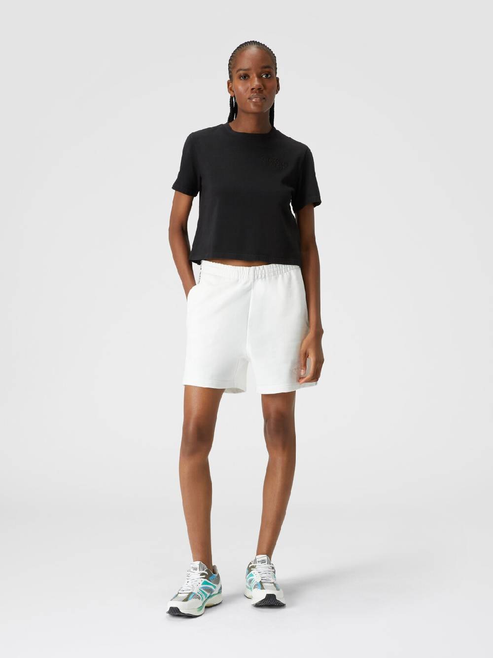 Missoni Shorts in felpa di cotone con logo e bande laterali in maglia Ultimi due giorni