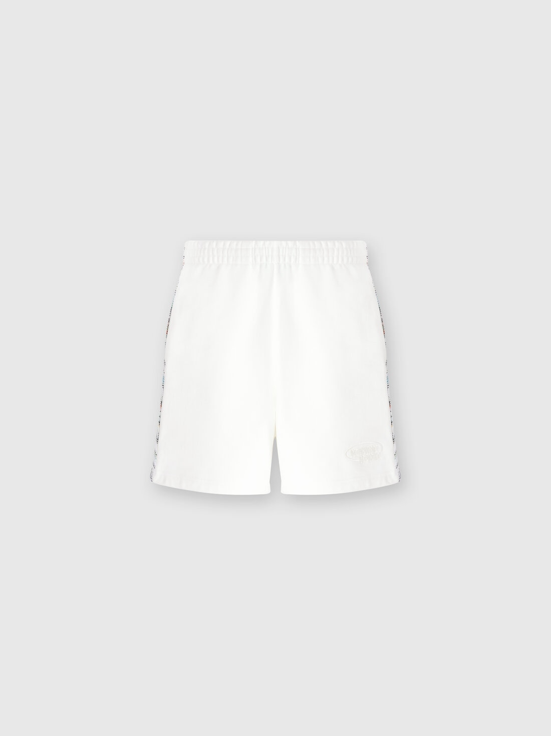 Missoni Shorts in felpa di cotone con logo e bande laterali in maglia Ultimi due giorni