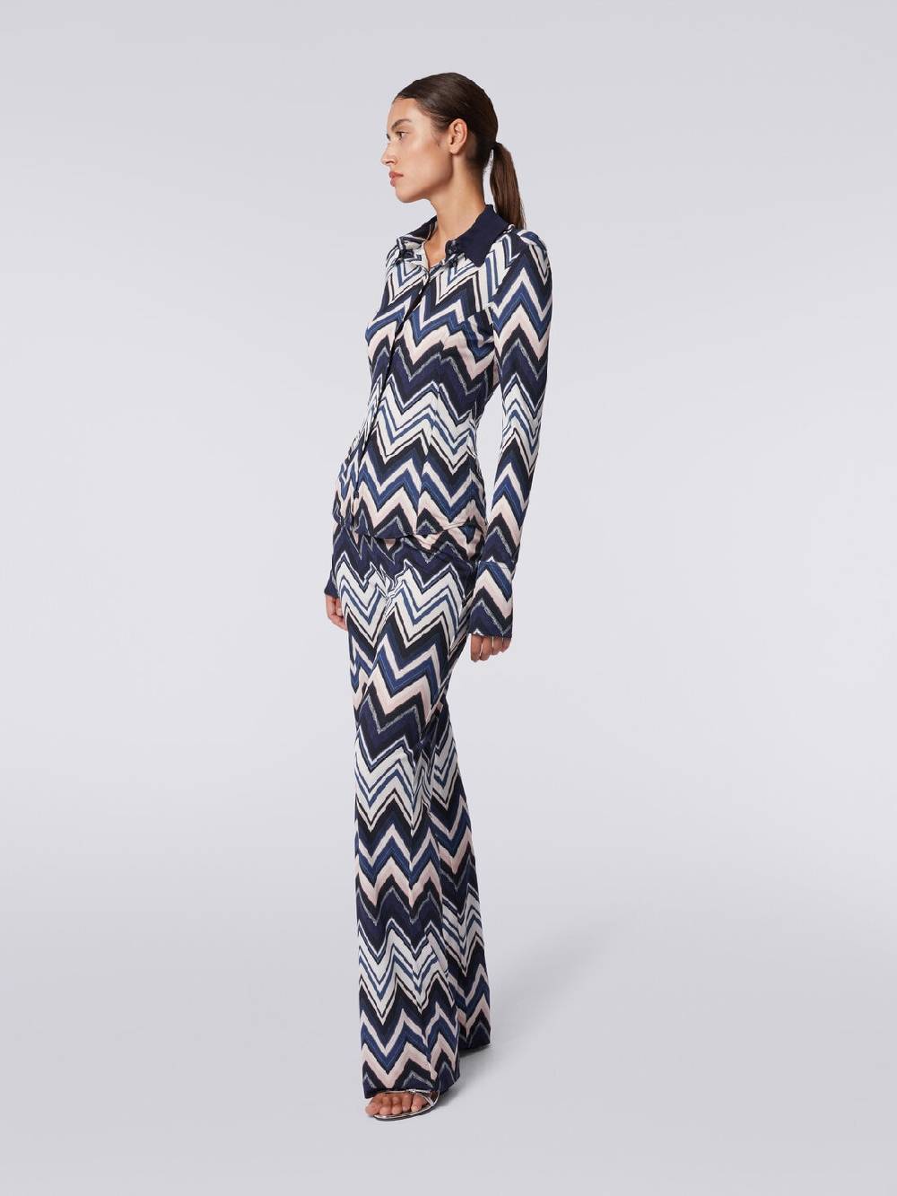 Missoni Pantaloni in viscosa con stampa zig zag Ultimo giorno