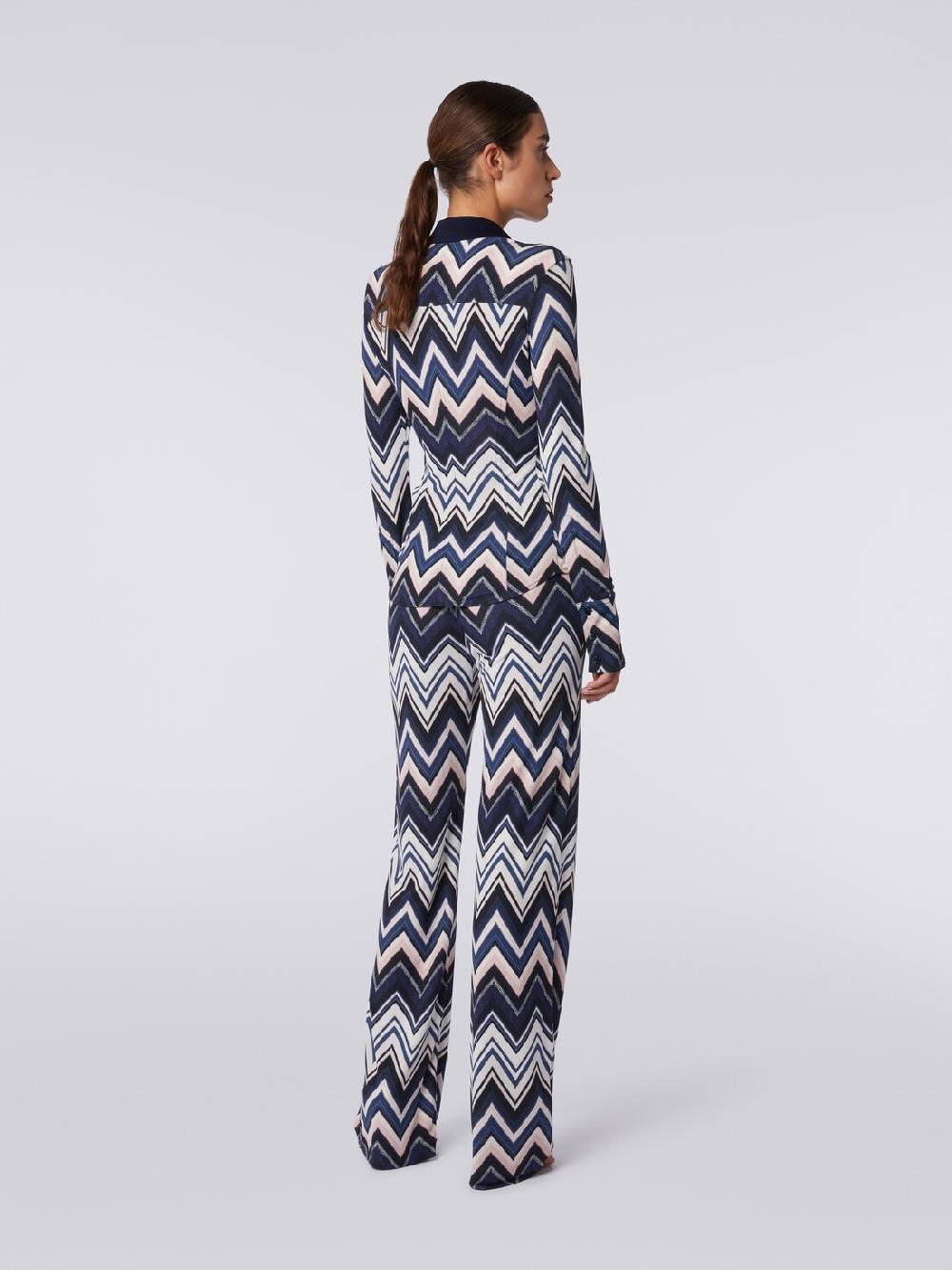 Missoni Pantaloni in viscosa con stampa zig zag Ultimo giorno