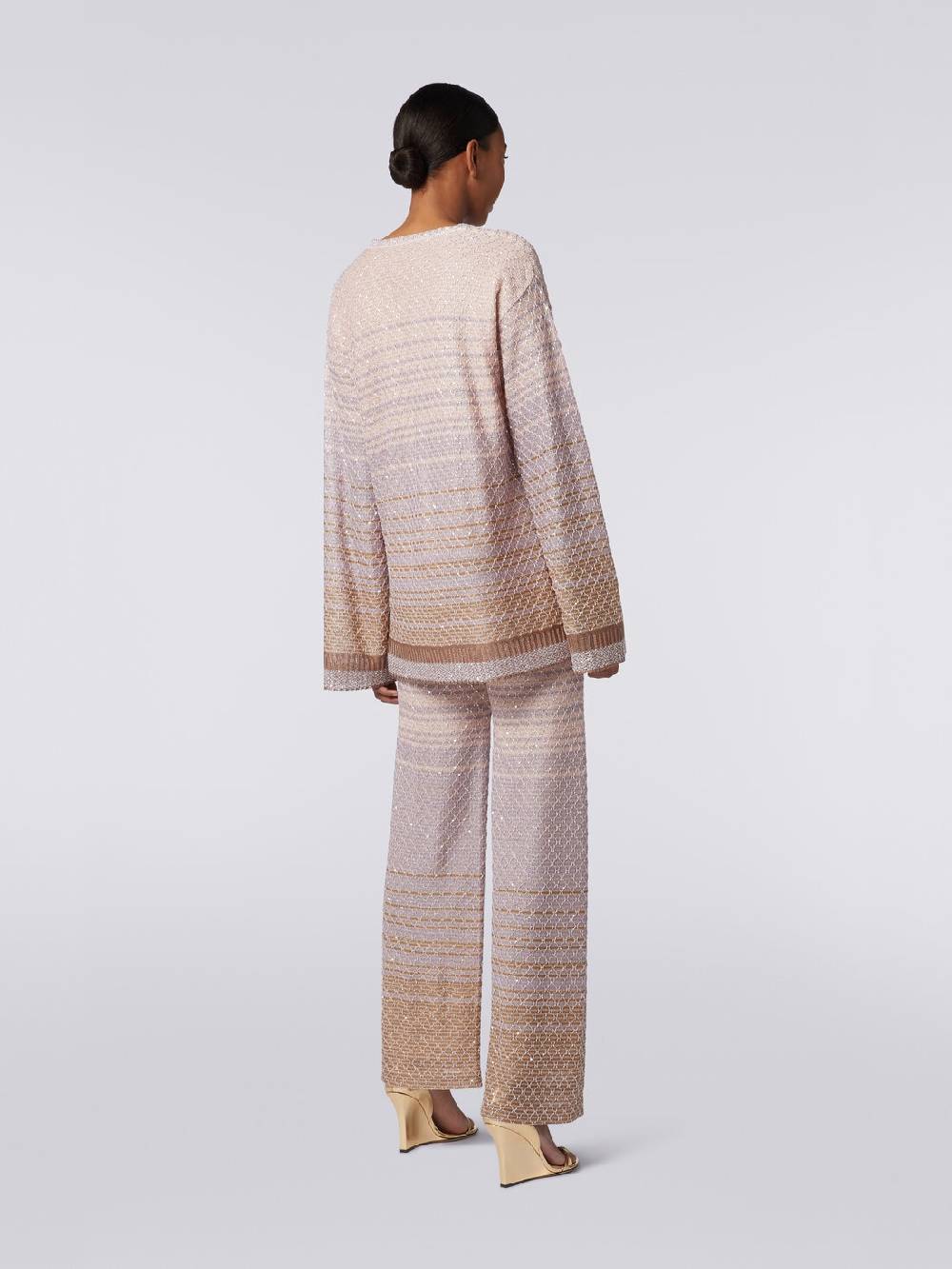 Missoni Pantaloni in maglia dégradé con paillettes Promozione temporanea