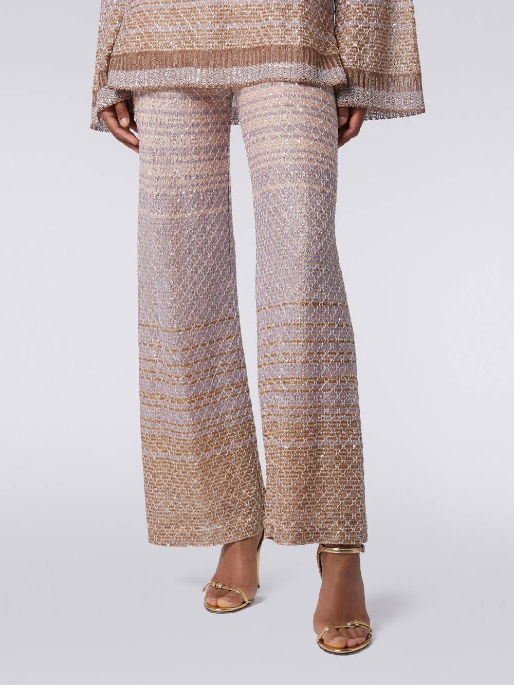 Missoni Pantaloni in maglia dégradé con paillettes Promozione temporanea