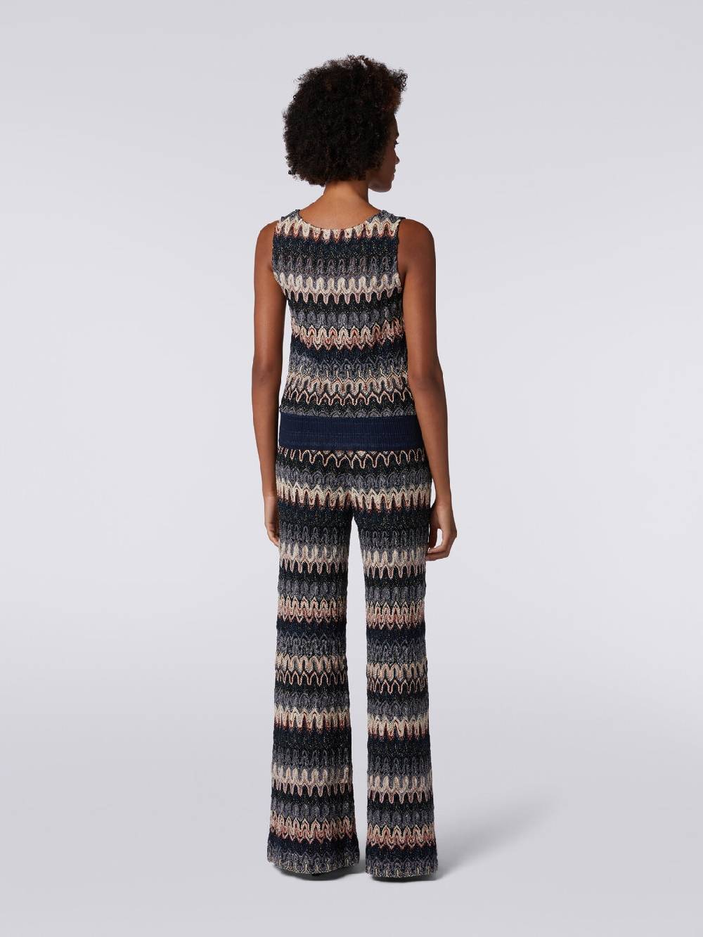 Missoni Pantaloni in misto viscosa lamé a onde effetto pizzo Fino al 50% di sconto