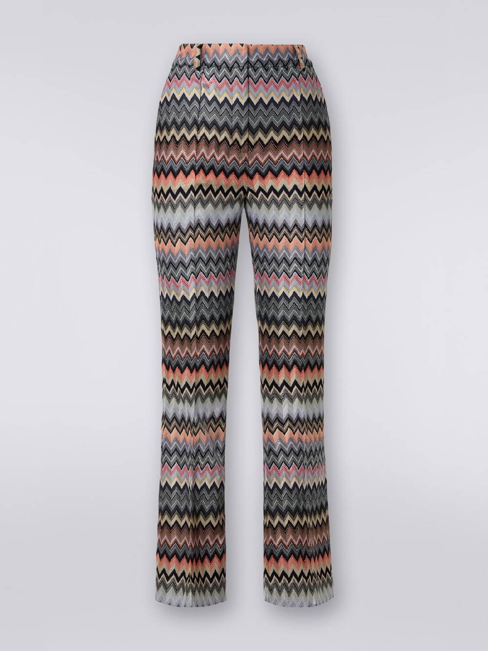 Missoni Pantaloni cropped in cotone e viscosa zig zag Fino al 65% di sconto