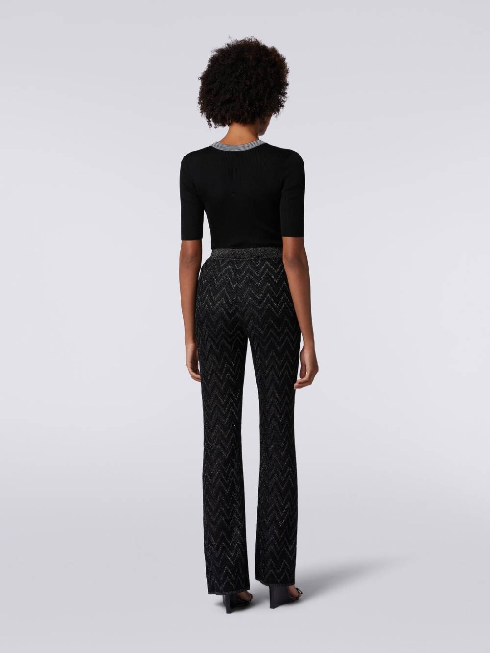 Missoni Pantaloni in maglia di viscosa zig zag con lurex Only for today