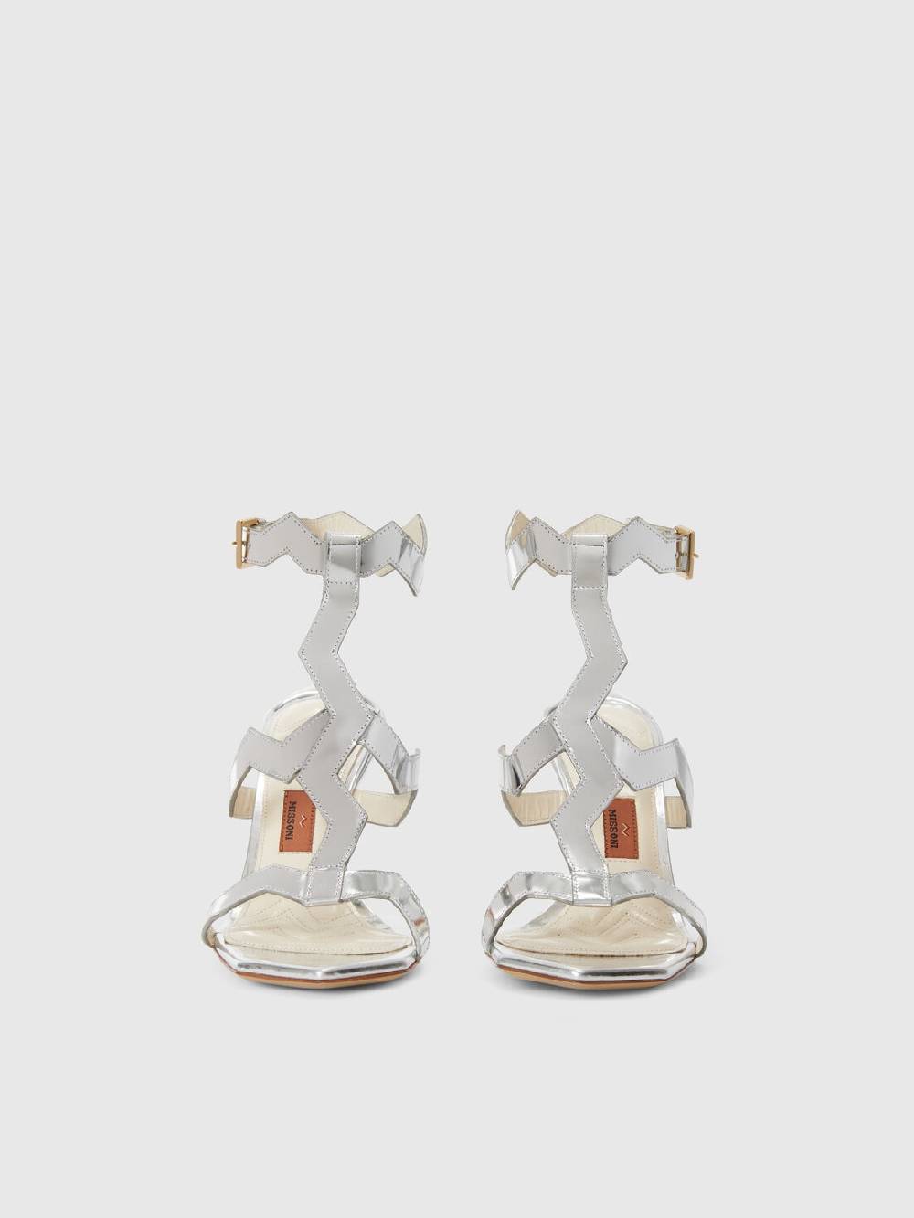 Missoni Sandali con doppia fascia in vernice effetto specchio 50% di sconto con spedizione gratuita