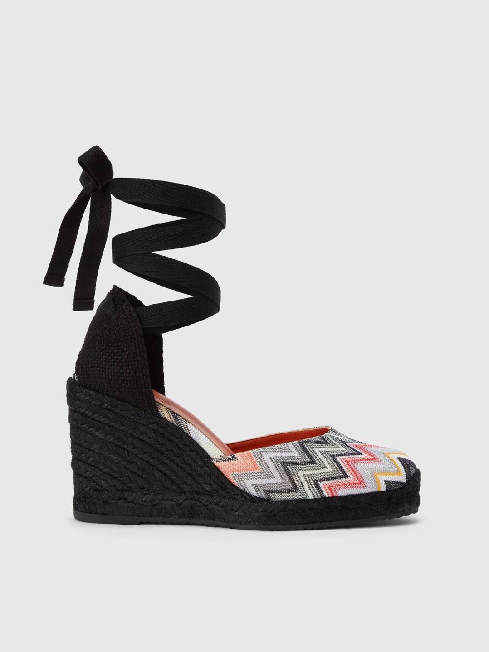Missoni Espadrilles con tomaia in tessuto chevron e zeppa Limitato a 3 giorni
