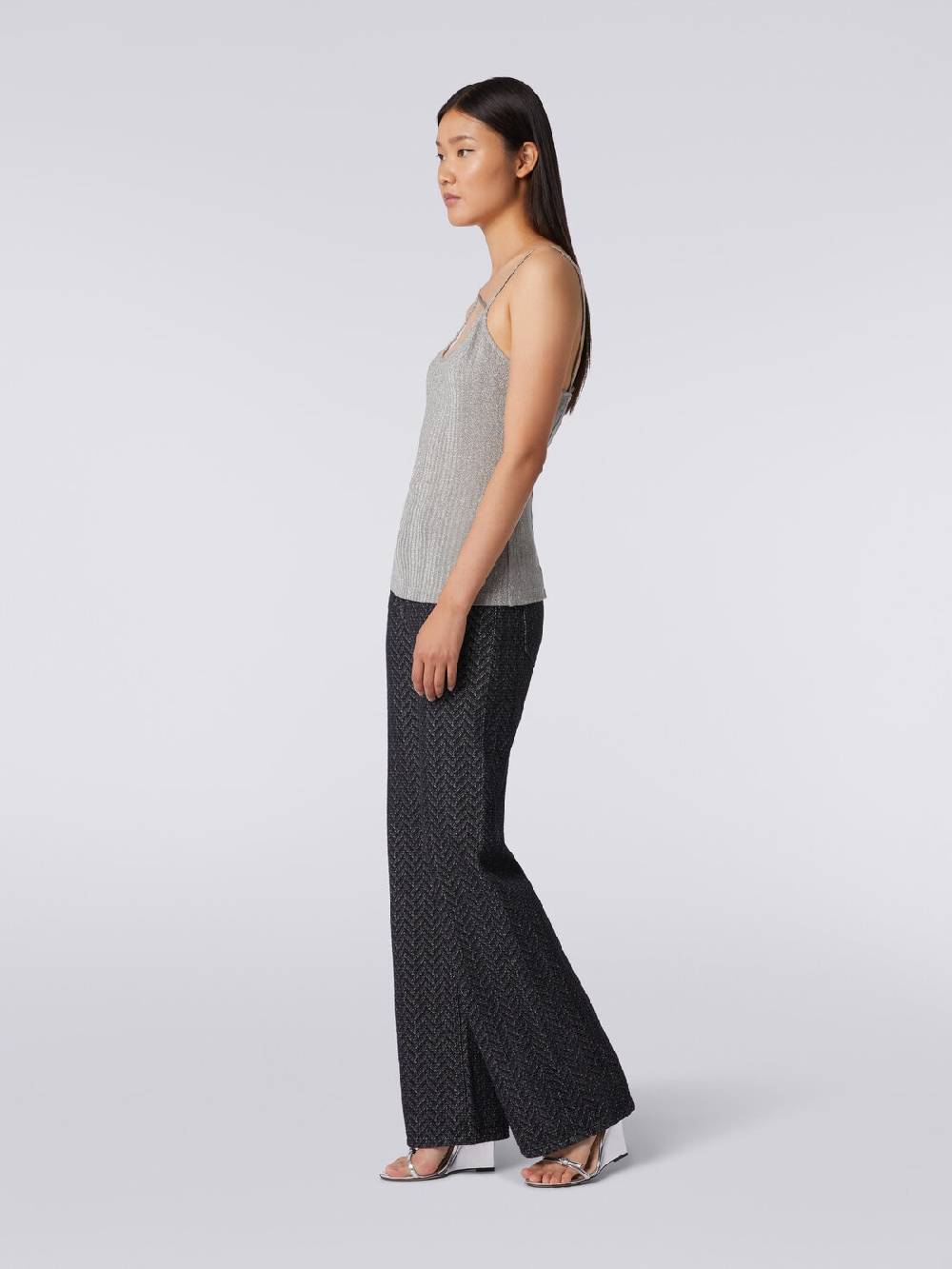 Missoni Canottiera in cotone e viscosa lamé Black Friday Prezzi