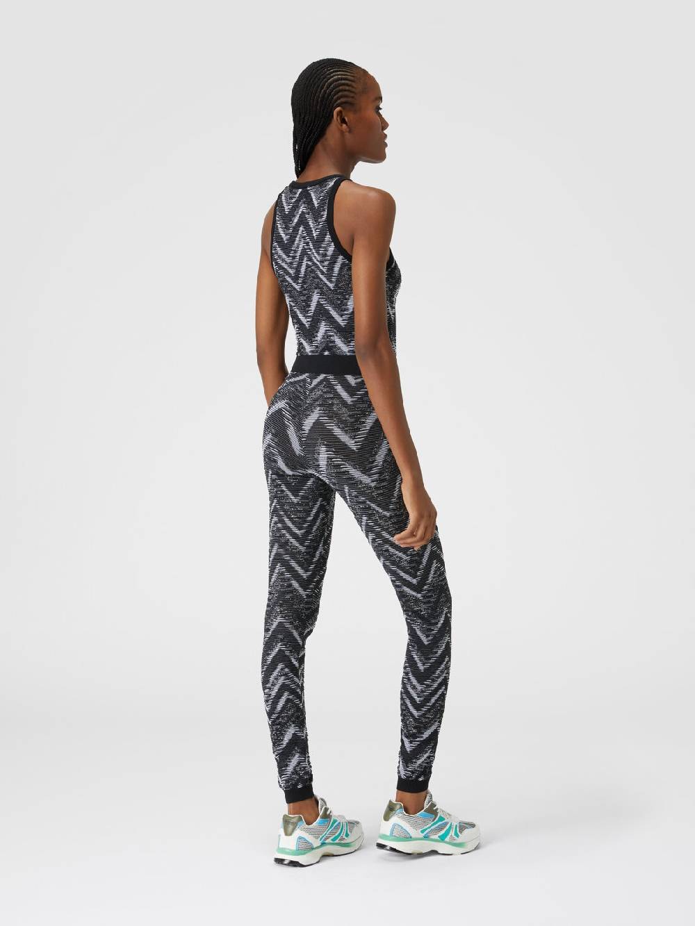 Missoni Top in maglia chevron con logo Italy