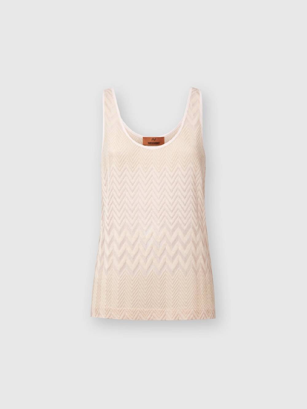 Missoni Canottiera in maglia di viscosa e cotone zig zag Italia