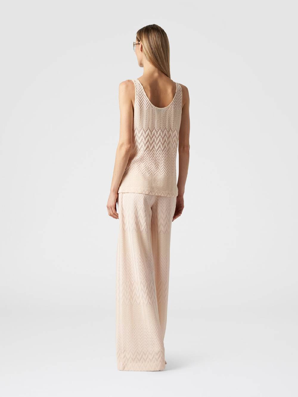 Missoni Canottiera in maglia di viscosa e cotone zig zag Italia