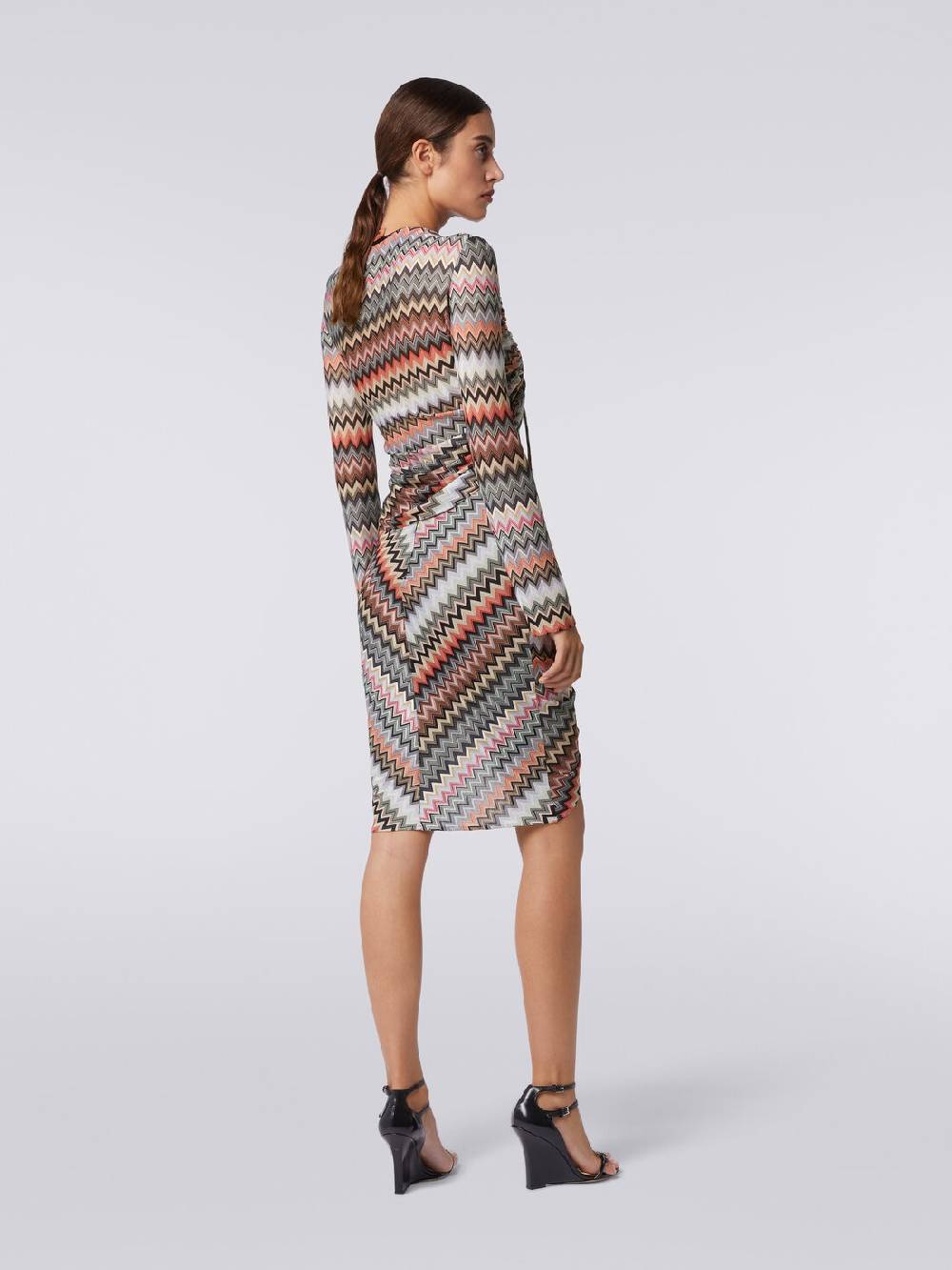 Missoni Top a maniche lunghe zig zag con arricciatura e dettaglio cut-out Qualità