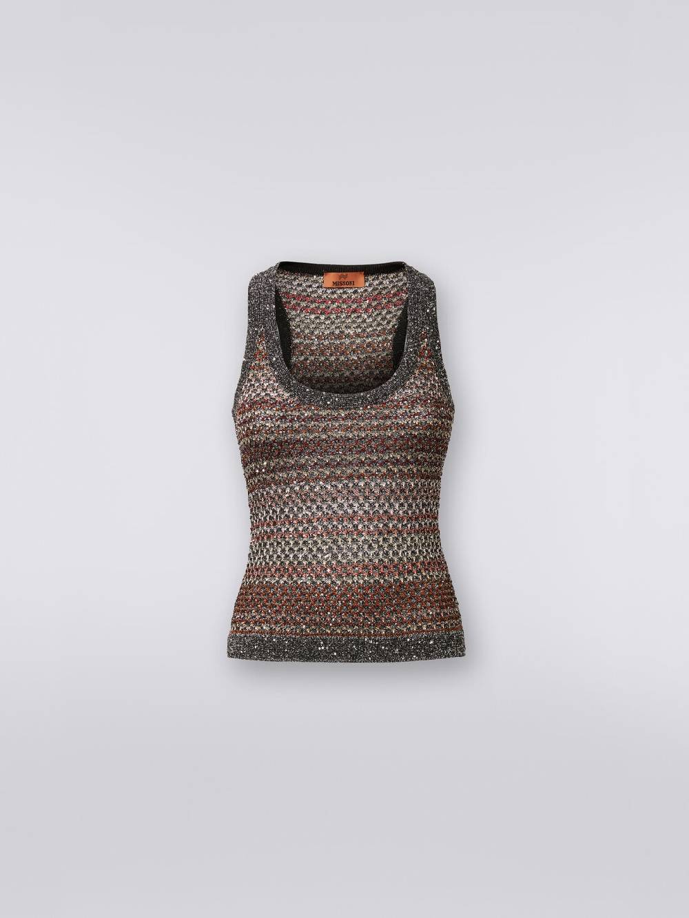 Missoni Canottiera in maglia a rete con applicazione di paillettes Vendita