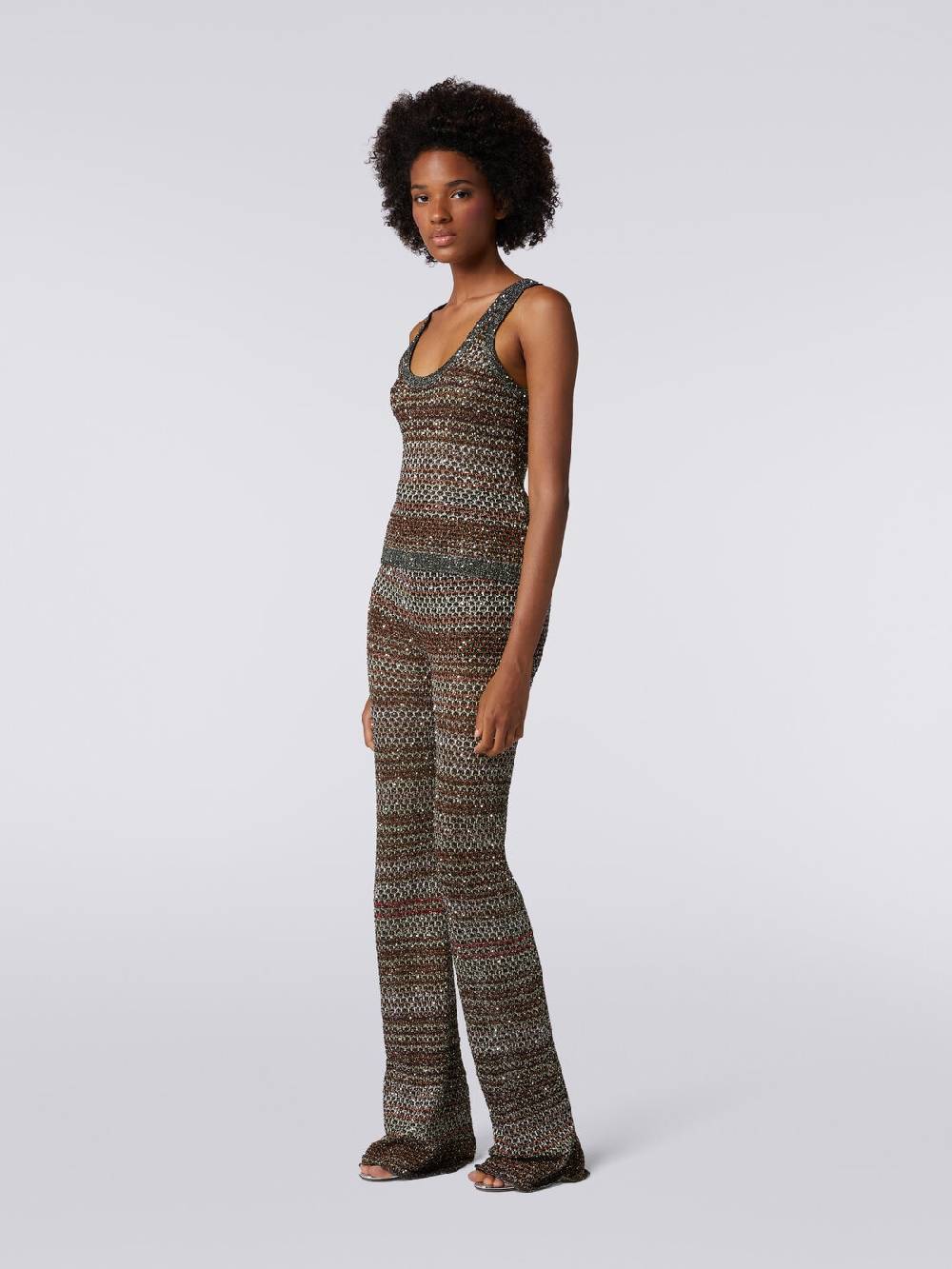 Missoni Canottiera in maglia a rete con applicazione di paillettes Vendita