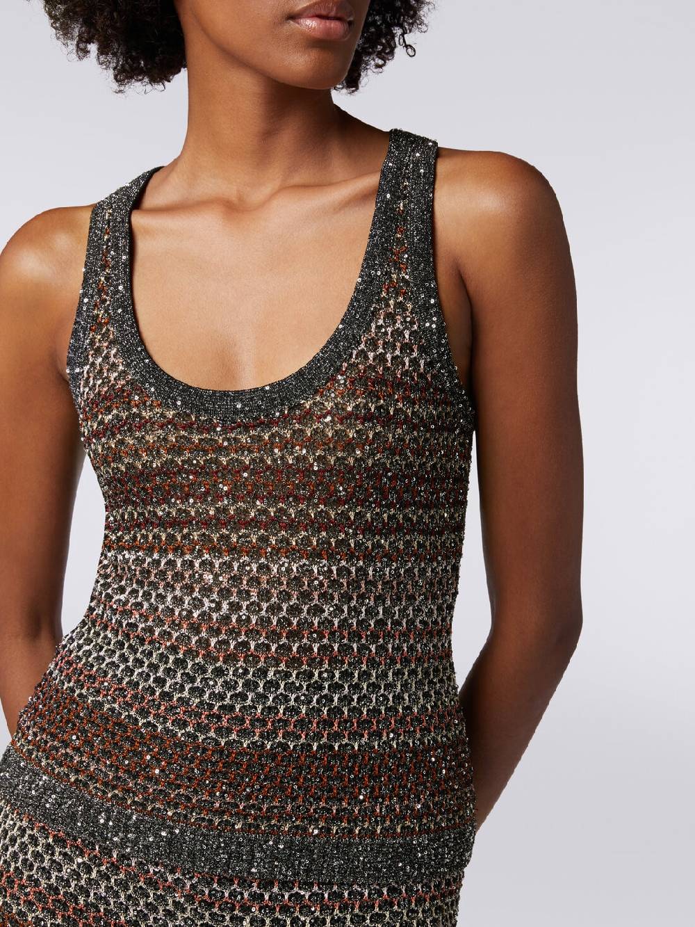 Missoni Canottiera in maglia a rete con applicazione di paillettes Vendita