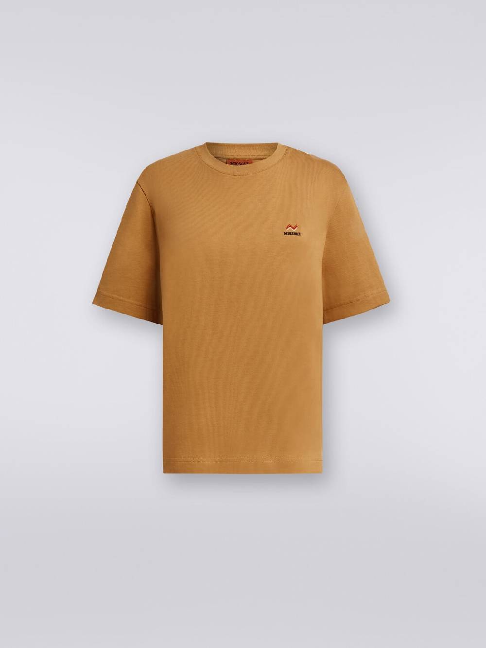 Missoni T-shirt girocollo in cotone con ricamo e logo Promozione
