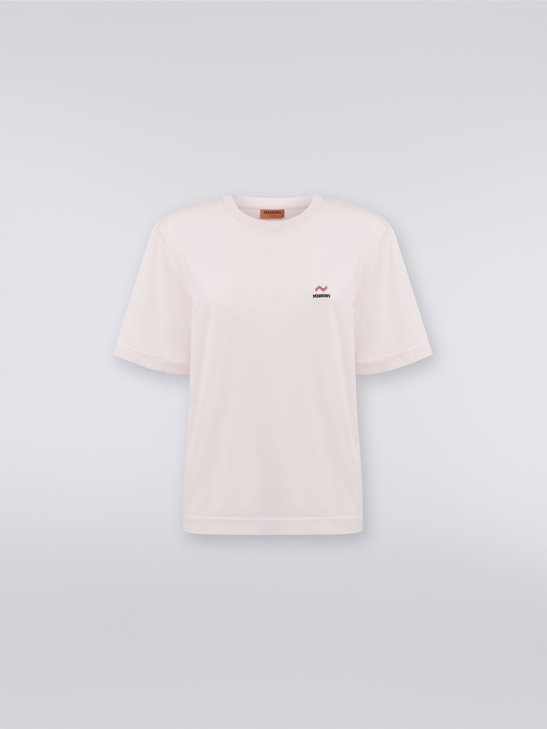 Missoni T-shirt girocollo in cotone con ricamo e logo Soddisfazione Garantita