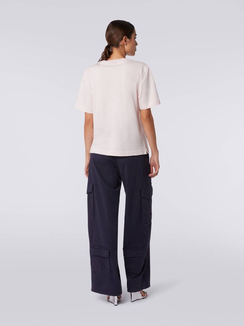 Missoni T-shirt girocollo in cotone con ricamo e logo Soddisfazione Garantita