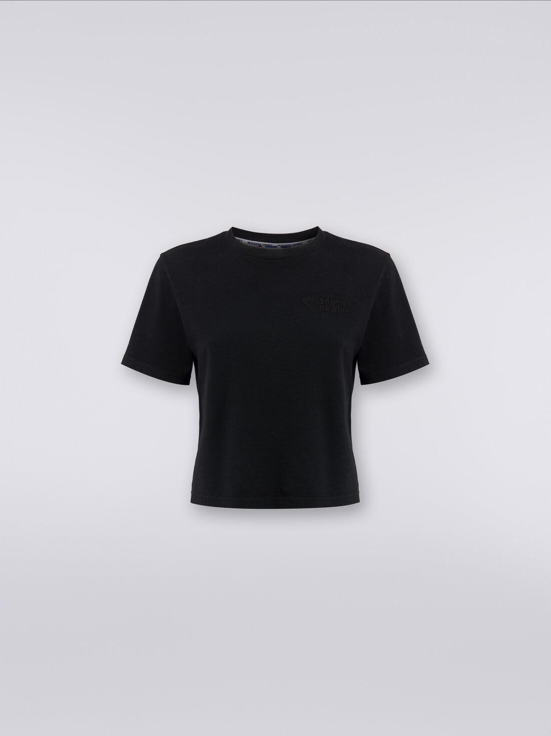 Missoni T-shirt girocollo crop in cotone con logo Qualità Garantita