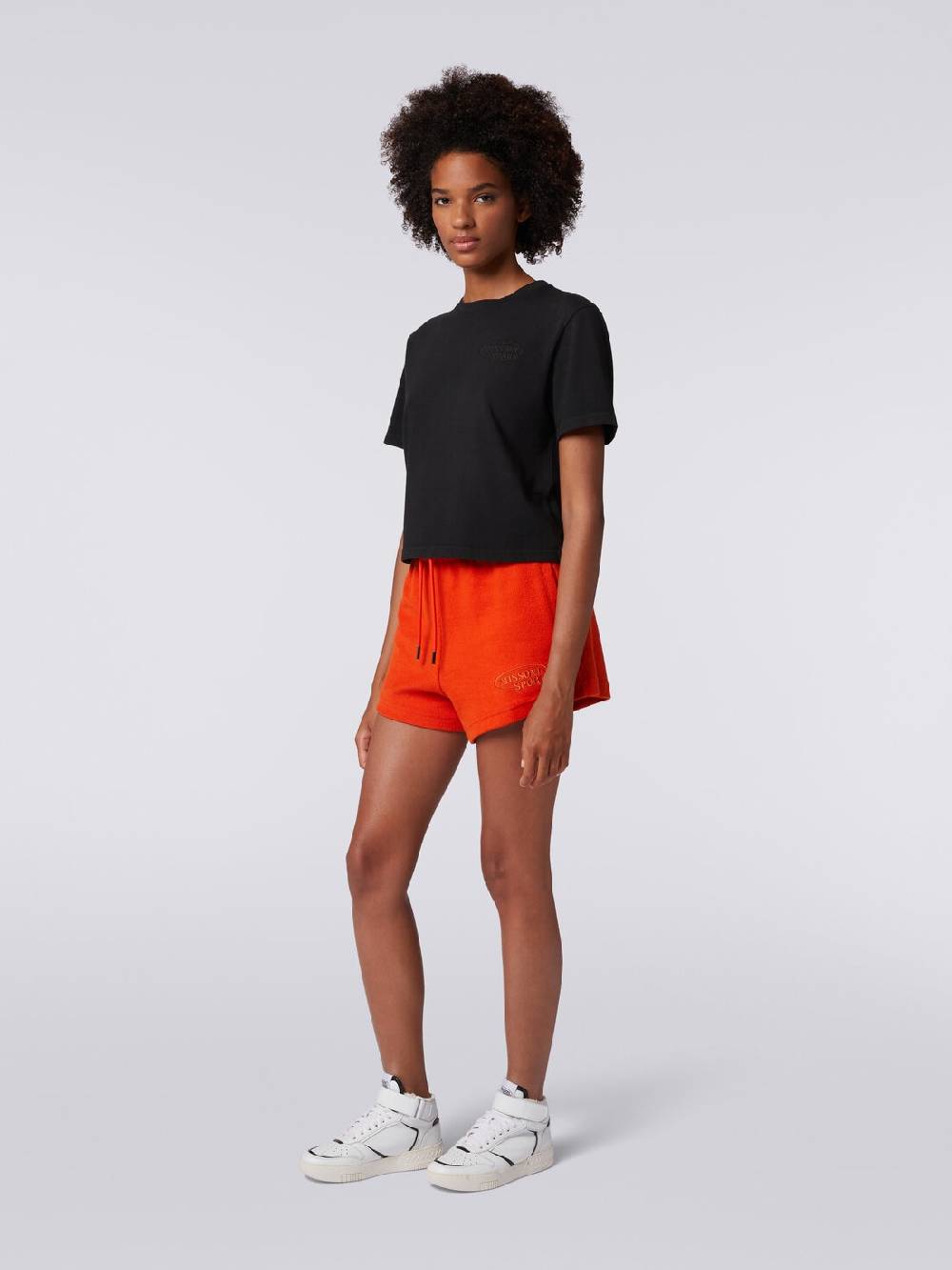 Missoni T-shirt girocollo crop in cotone con logo Qualità Garantita