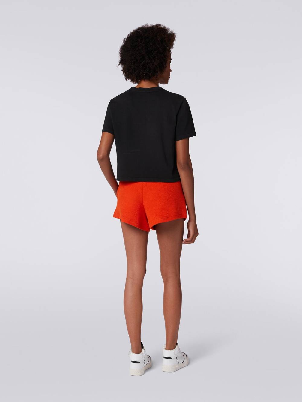 Missoni T-shirt girocollo crop in cotone con logo Qualità Garantita