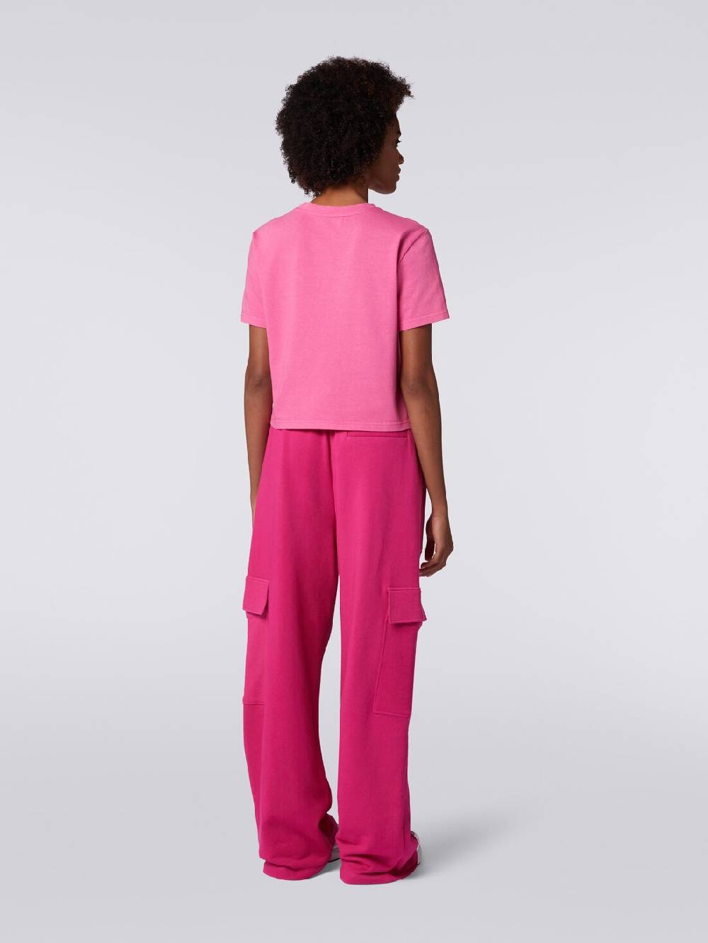 Missoni T-shirt girocollo crop in cotone con logo Acquista Ora