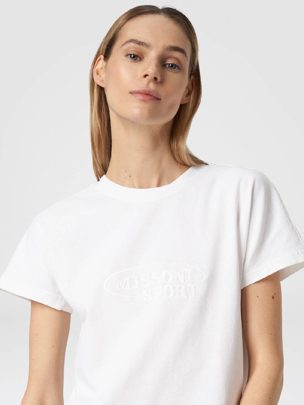 Missoni T-shirt girocollo in cotone con logo Consegna Veloce