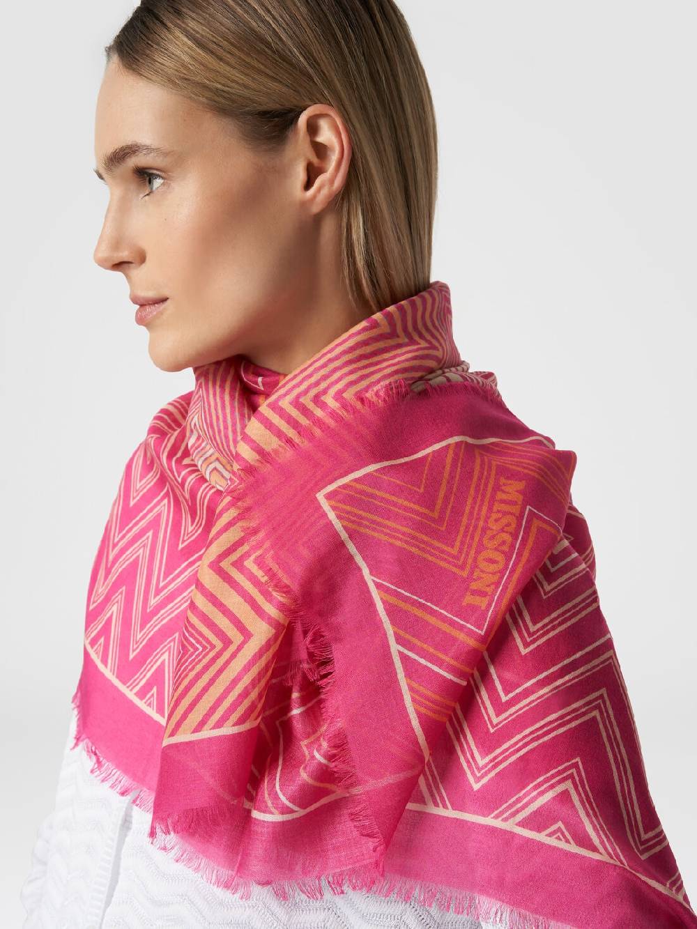 Missoni Scialle in modal e seta chevron Online