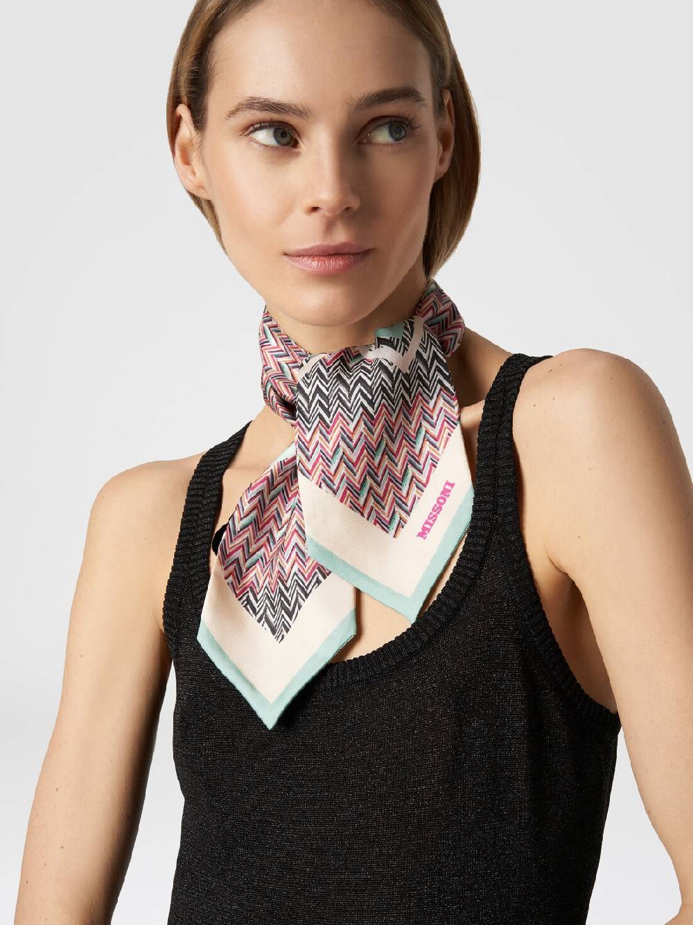 Missoni Foulard in seta zig zag In Vendita