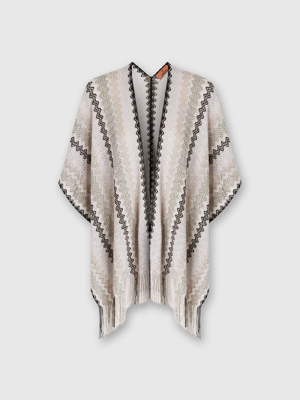 Missoni Poncho in maglia di misto viscosa con motivo a onde e frange Hotsell