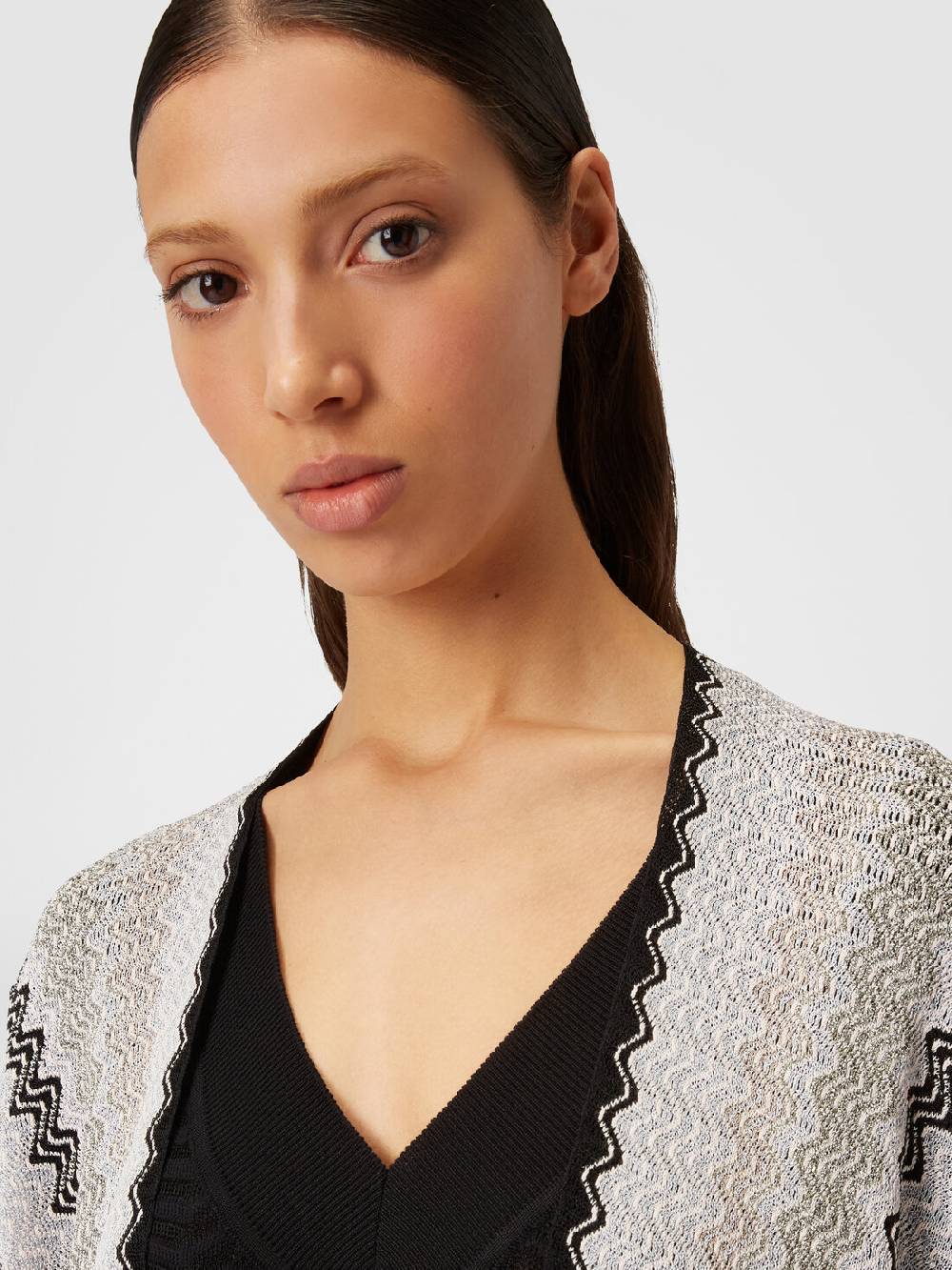 Missoni Poncho in maglia di misto viscosa con motivo a onde e frange Hotsell