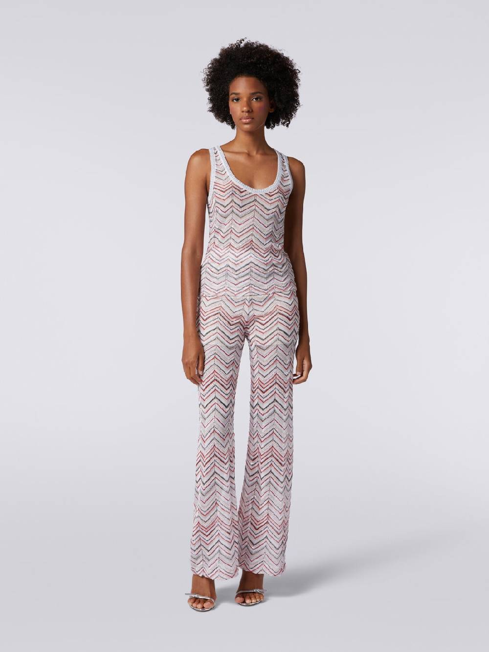 Missoni Pantaloni in maglia zig zag con lurex e paillettes Saldi Di Fabbrica