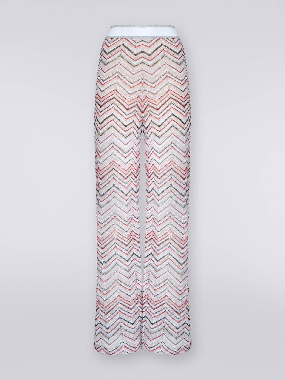 Missoni Pantaloni in maglia zig zag con lurex e paillettes Saldi Di Fabbrica