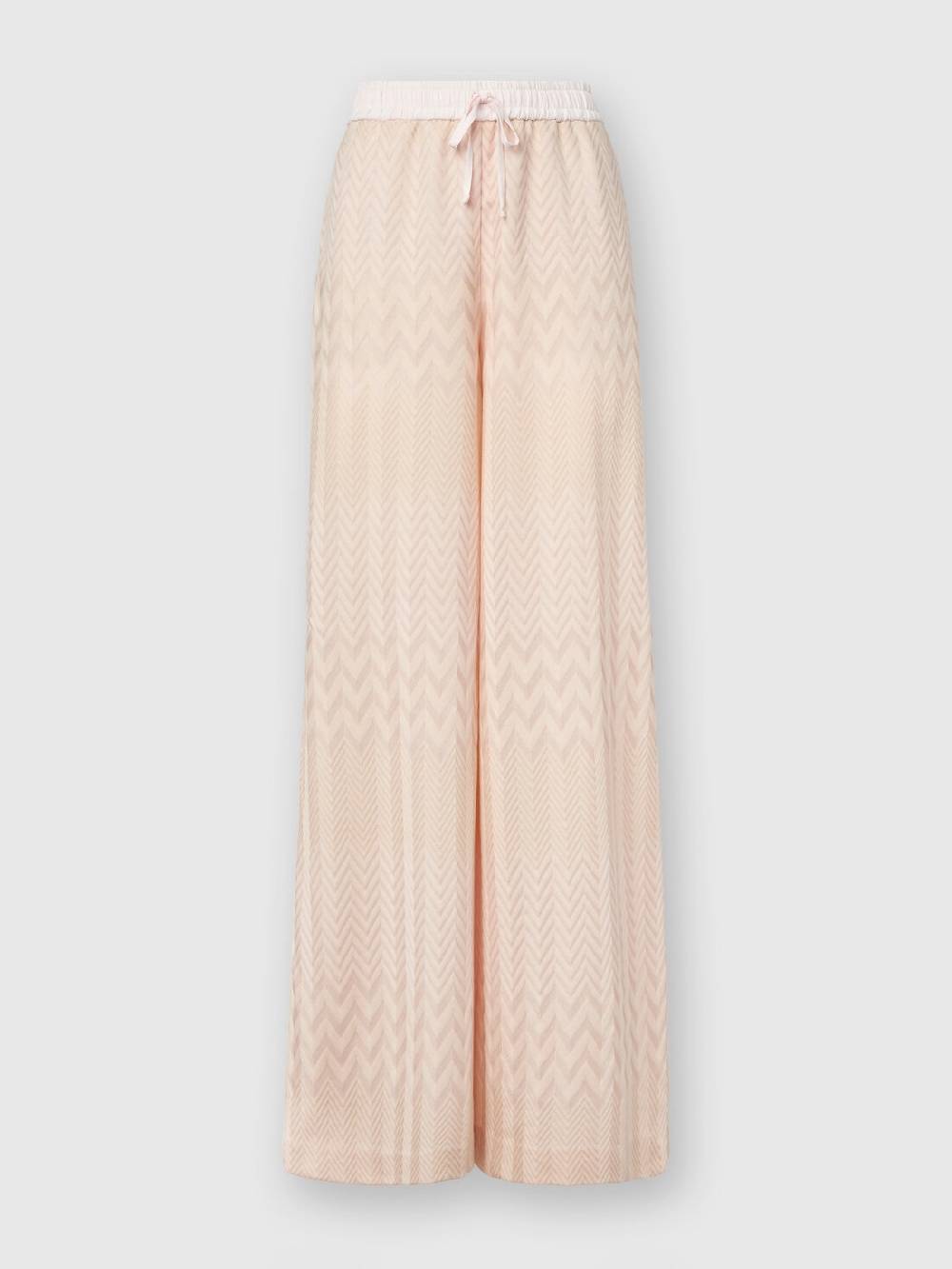 Missoni Pantaloni a palazzo in cotone e viscosa zig zag Vendite Flash
