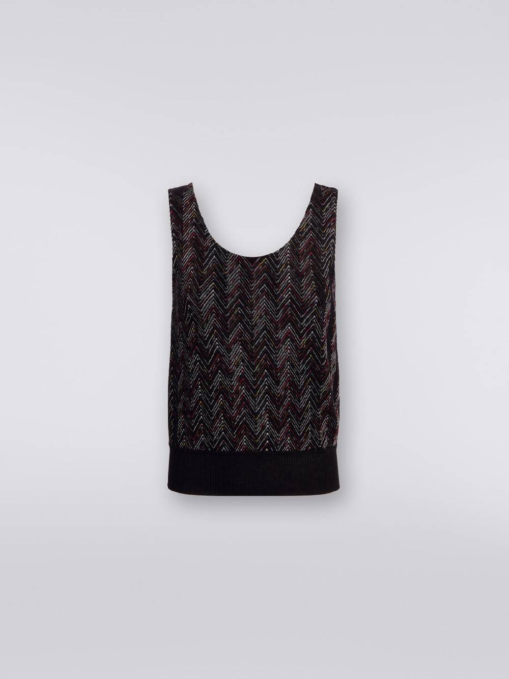 Missoni Canottiera in maglia di lana viscosa zig zag Spedizione gratuita