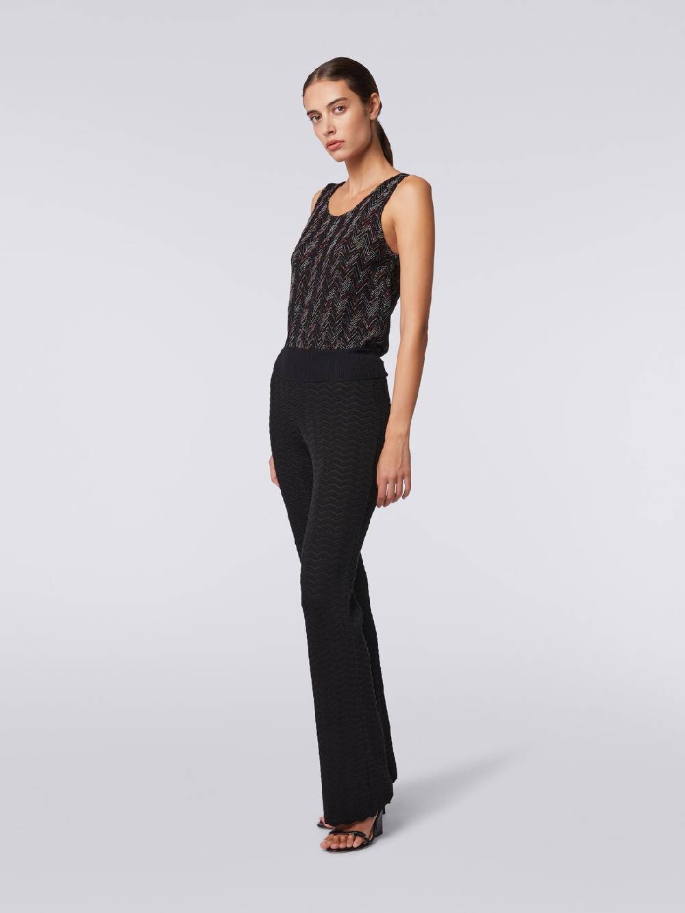 Missoni Canottiera in maglia di lana viscosa zig zag Spedizione gratuita