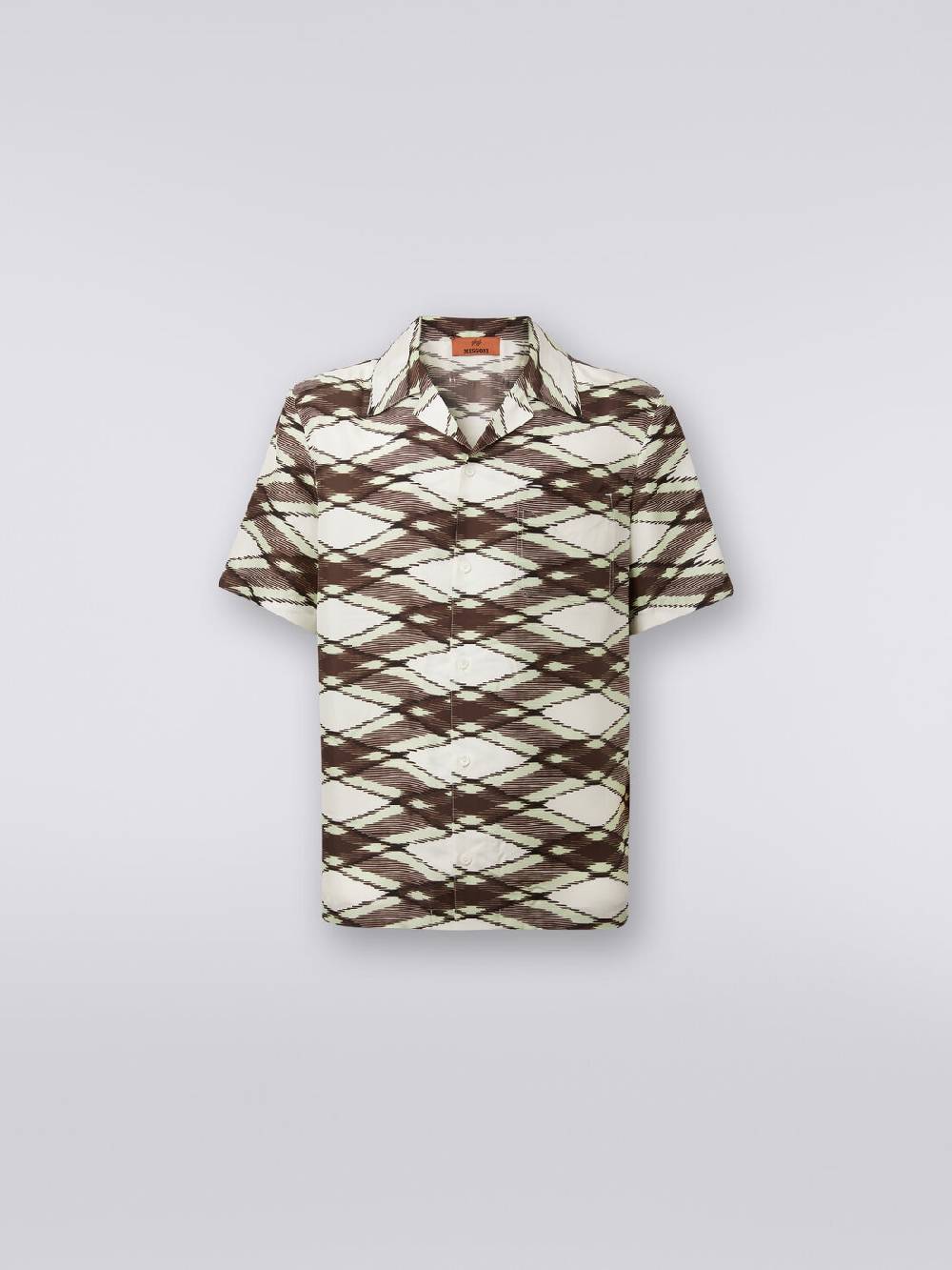 Missoni Camicia a maniche corte modello bowling in seta stampata Sconto di tempo limitato