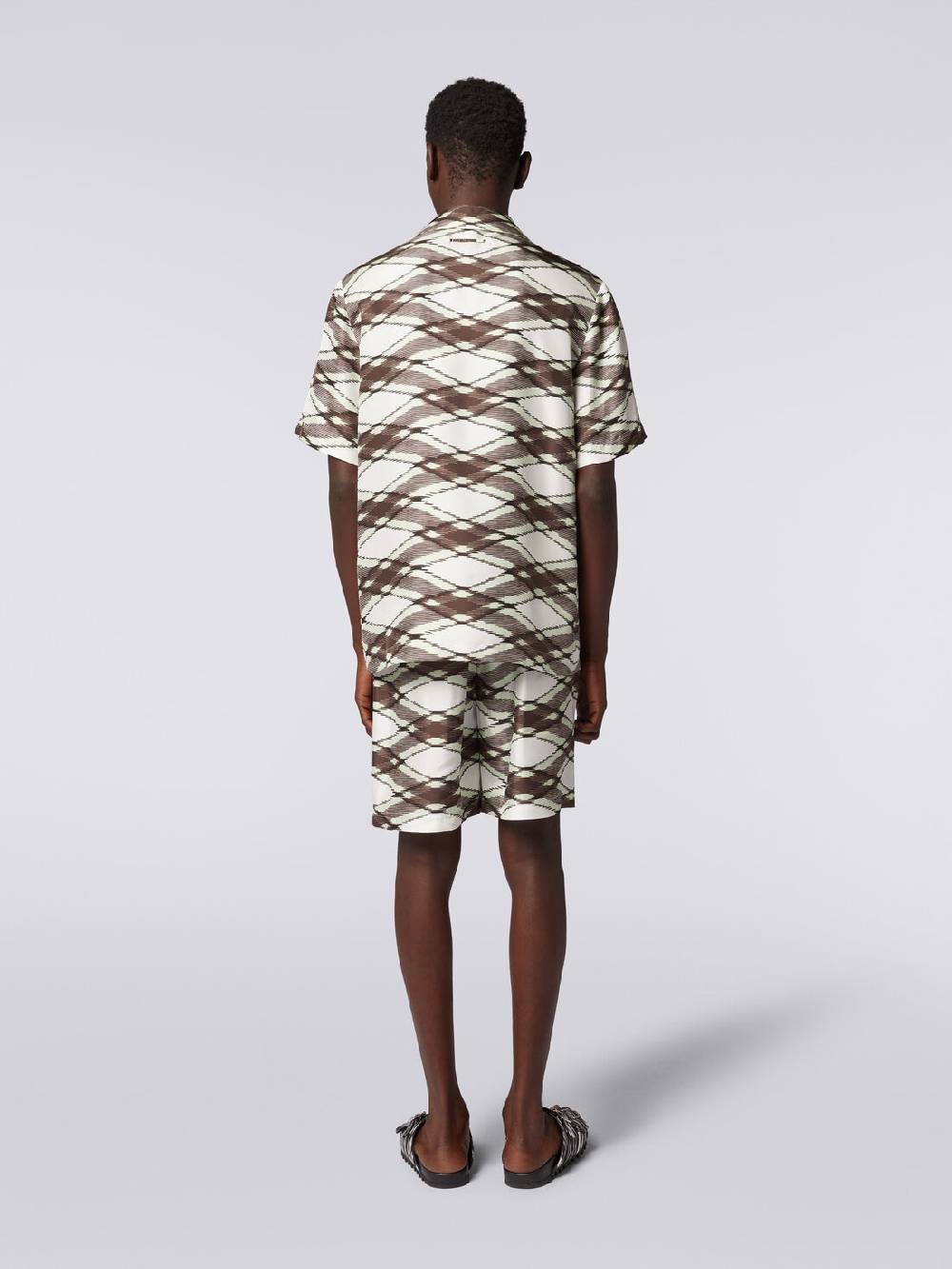 Missoni Camicia a maniche corte modello bowling in seta stampata Sconto di tempo limitato