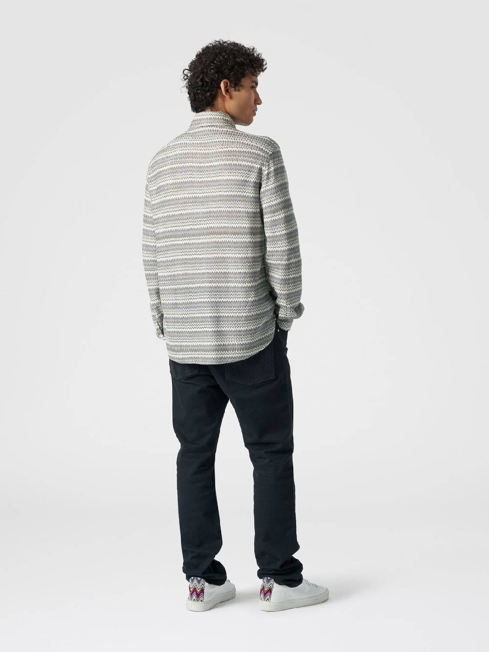 Missoni Camicia a maniche lunghe in misto viscosa chevron Offerta speciale