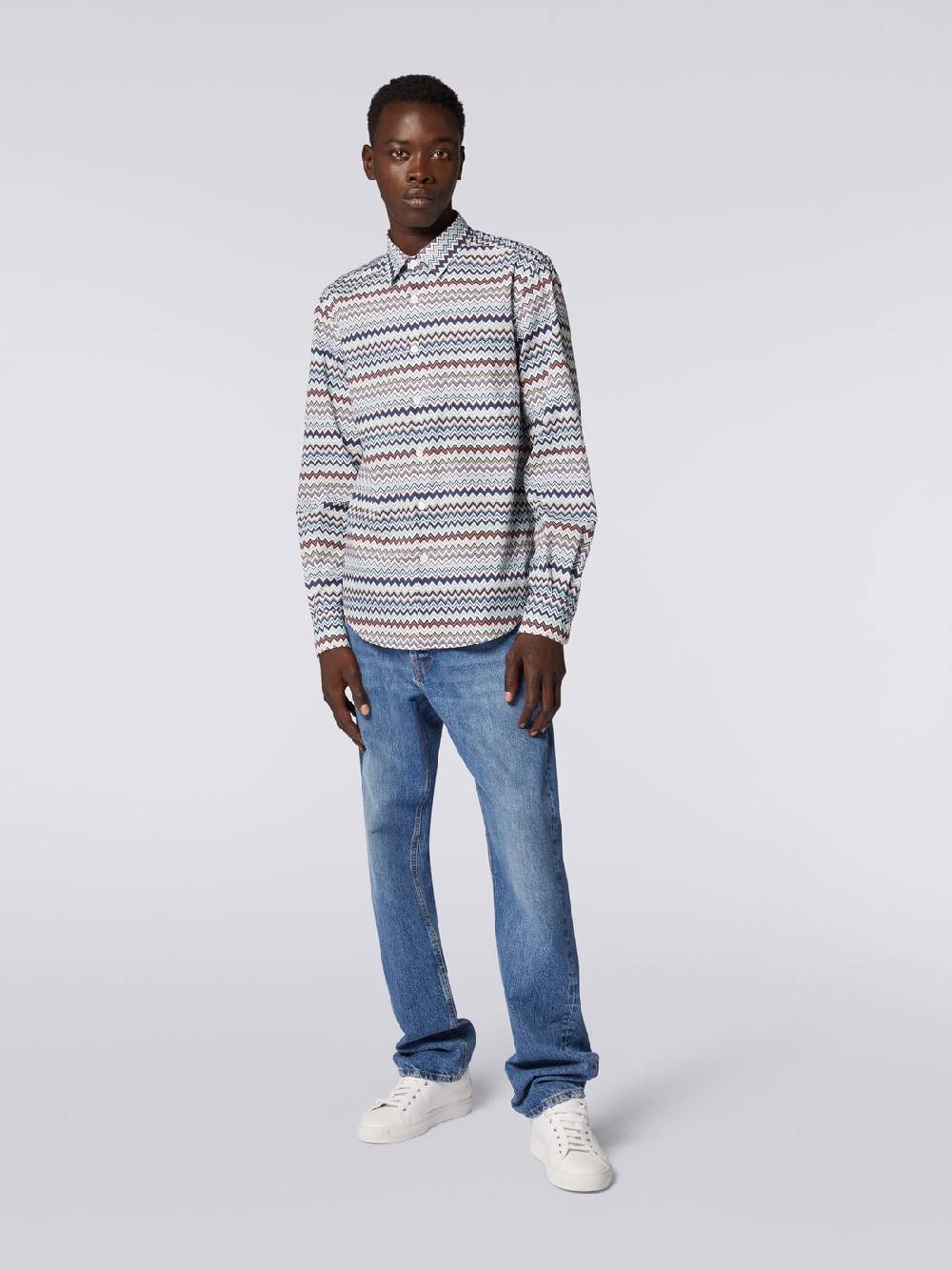 Missoni Camicia a maniche lunghe con stampa zig zag Grande vendita
