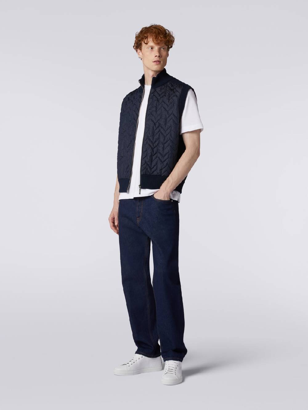 Missoni Gilet impunturato a zig zag con parte posteriore e profili in maglia Flash Sale
