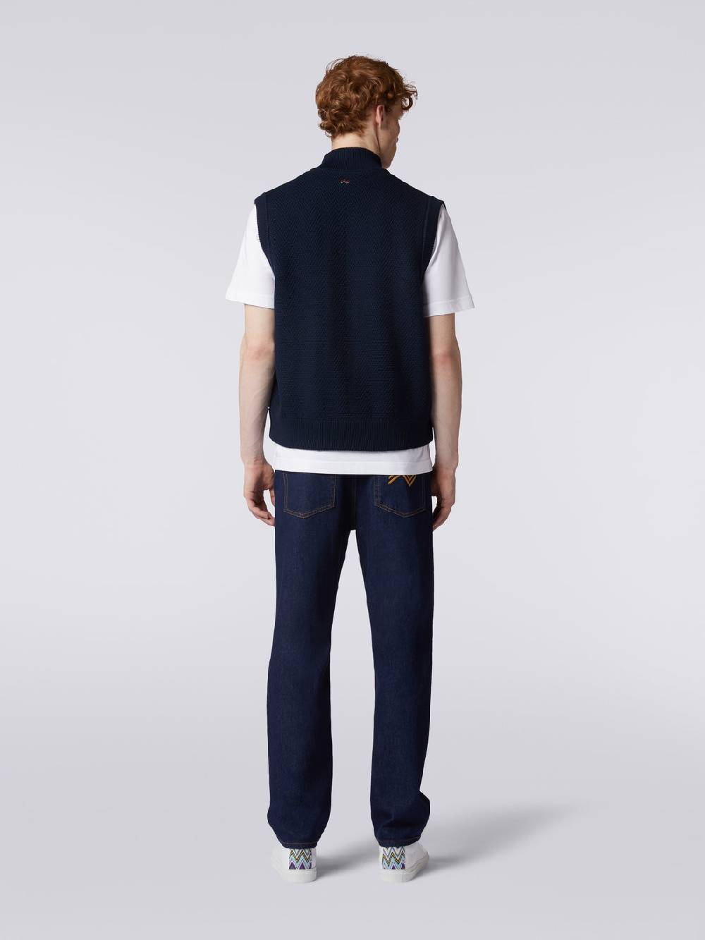 Missoni Gilet impunturato a zig zag con parte posteriore e profili in maglia Flash Sale