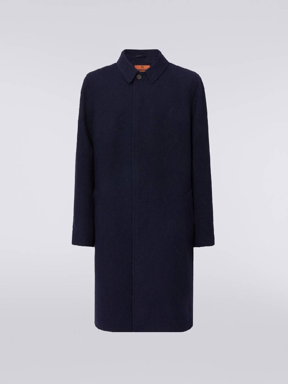 Missoni Cappotto misto lana jacquard con motivo zig zag Black Friday
