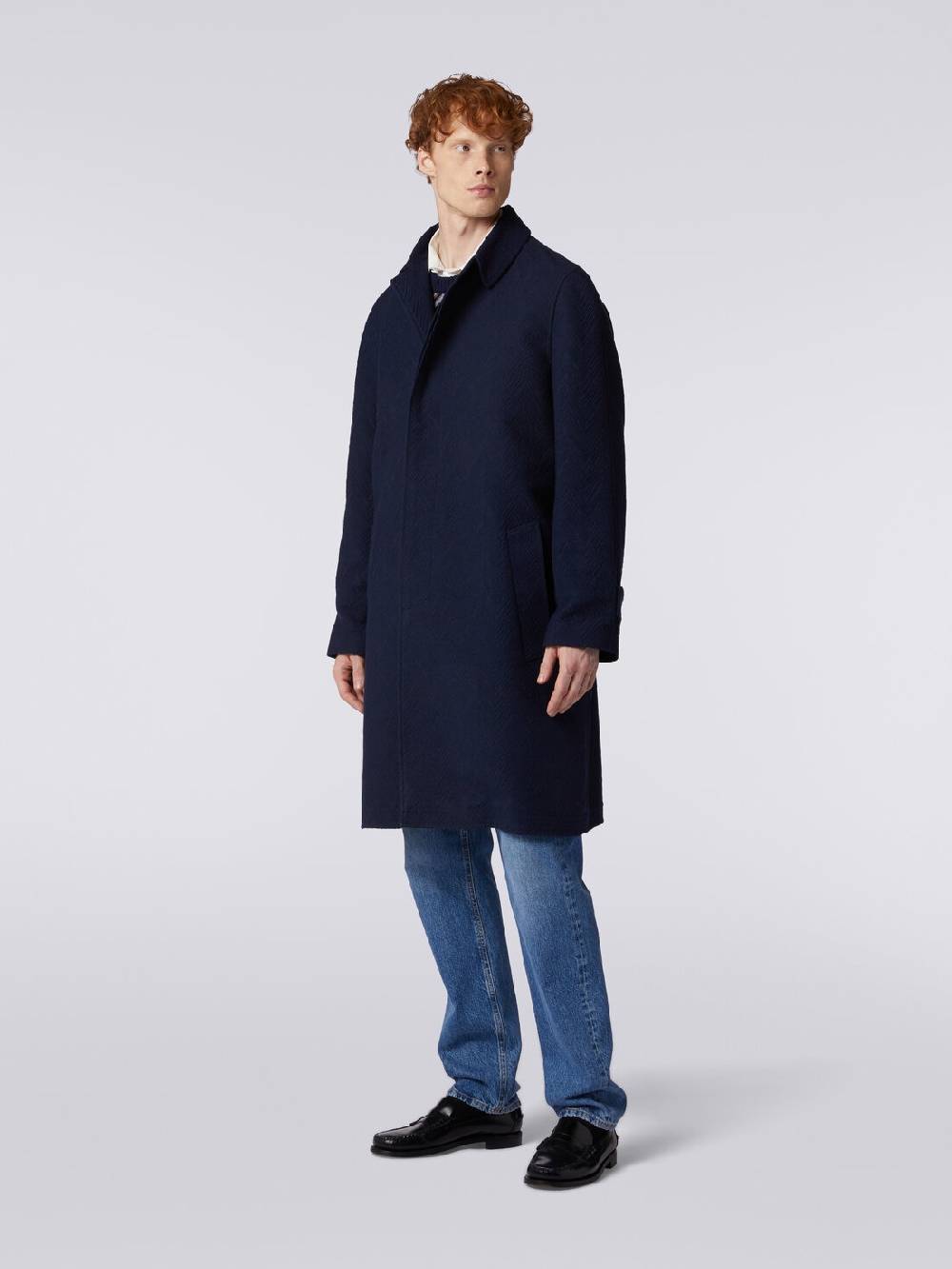 Missoni Cappotto misto lana jacquard con motivo zig zag Black Friday