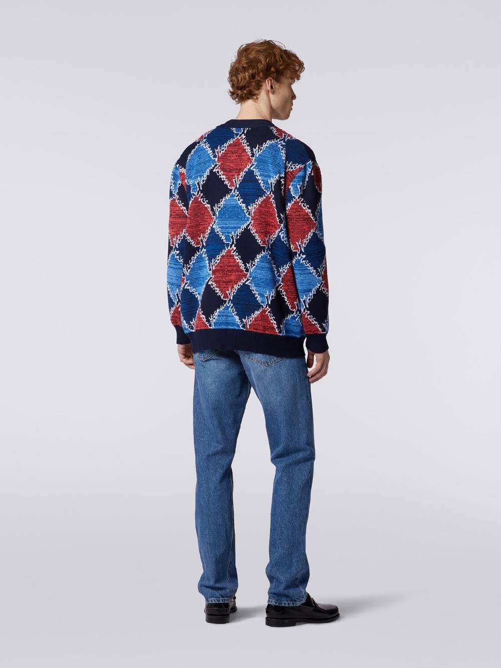 Missoni Cardigan in cotone a losanghe con scritta logo Offerta natalizia