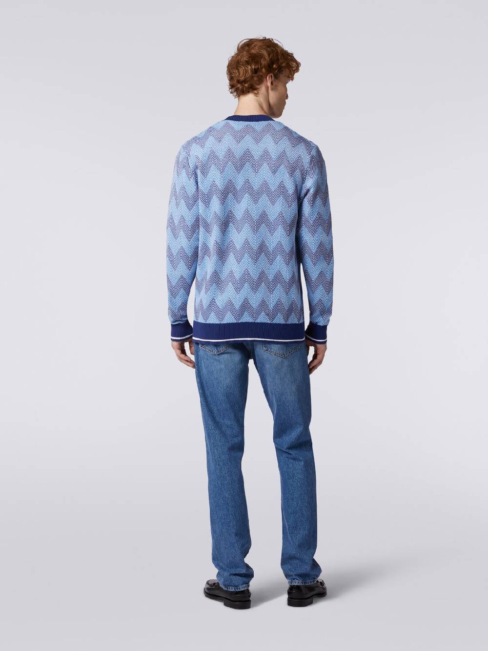 Missoni Cardigan in maglia di cotone chevron con profili a contrasto Offerta Pasqua