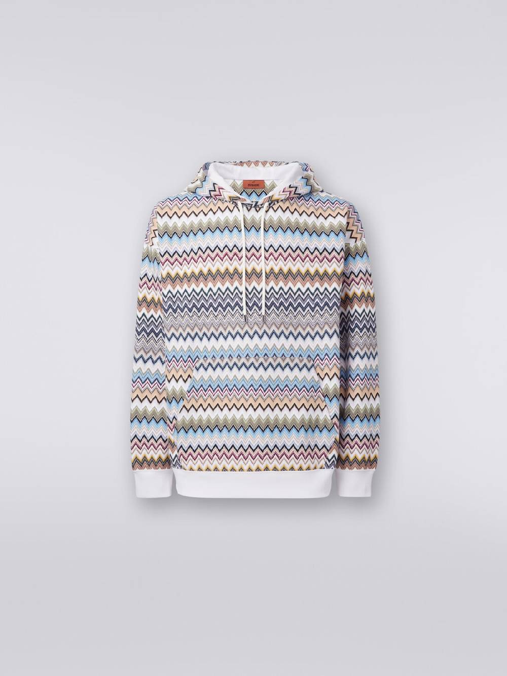 Missoni Felpa con cappuccio in cotone zig zag Smaltimento dello stoccaggio