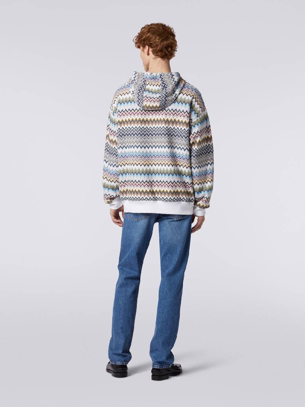 Missoni Felpa con cappuccio in cotone zig zag Smaltimento dello stoccaggio
